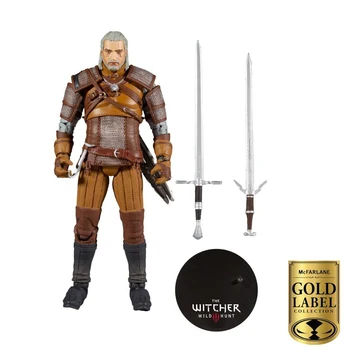 Mcfarlane Oyuncaklar 7 İnç Altın Etiket Witcher 3: Vahşi Avı Geralt of Rivia Aksiyon şekilli kalıp Dekorasyon Koleksiyonu çocuklar hediye