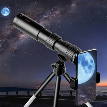Metal Su Geçirmez HD 10-300 Zoom Ayarlanabilir Teleskop Monoküler Teleskop Gece Görüş Gezgin Kamp Açık Kamp Cihazı