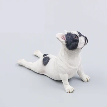 Mnotht 1/6 Fransız Bulldog Baş yukarı ve eğilimli Simüle köpek Modeli 12in Aksiyon Figürleri Oyuncaklar Sahne Aksesuarları l30 Koleksiyonları