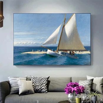 Modern Klasik Yelkenli Tekne Deniz Posterler ve Baskılar Tuval Resimleri Duvar Sanatı Resimleri ıçin Oturma Odası Dekor Cuadros