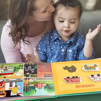 Montessori Meşgul Kitap Çocuklar İçin Geliştirmek İçin Öğrenme Becerileri Meşgul Kitap Çocuklar için, Montessori Oyuncaklar Bebekler için Geliştirmek için Öğrenme