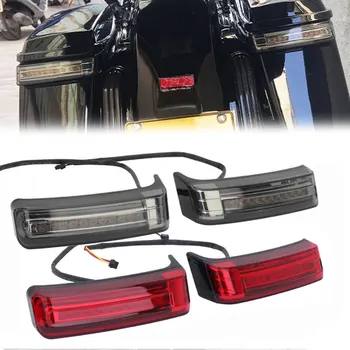 Motosiklet Arka Dönüş Sinyali LED Heybe harley için arka stop Touring Sokak Glide Yol Kral FLHR Sınırlı CVO 1997-2013