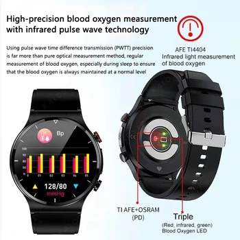 NewECG + PPG Sağlık Akıllı İzle Erkekler Kan Basıncı Kalp Hızı Saatler IP68 Su Geçirmez Spor İzci Smartwatch Huawei Xiaomi İçin