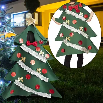 Noel ağacı kostüm kadın erkek için. Noel giyim tatil kutlama Unisex Cosplay karnaval yeni yıl performans için