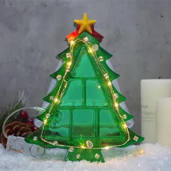 Noel Ağacı Kutuları Silikon Kalıplar saklama kutusu Kristal Epoksi Reçine Kalıp Ivır Zıvır DIY Takı Yapımı İçin Ev Dekorasyon El Sanatları