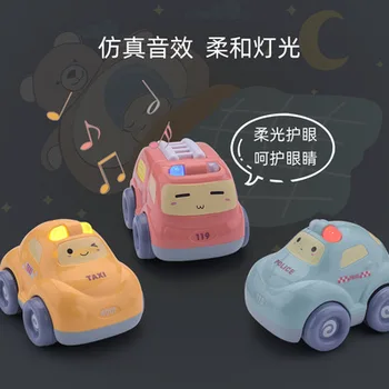 Oyuncak araba atalet araba bebek geri çekin araba müzik ses ve ışık oyuncak 0-3 yaş çocuklar için yılbaşı hediyeleri