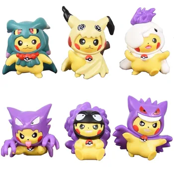 Pokemon Kutusu Pikachu cosplay Mimikyu Gengar Anime Aksiyon şekilli kalıp Oyuncaklar Çocuklar için Hediye