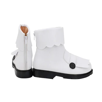 Pokemon Spor Salonu Lideri Allister Cosplay Çizmeler Beyaz Ayakkabı Özel Yapılmış Herhangi Bir Boyut Unisex için