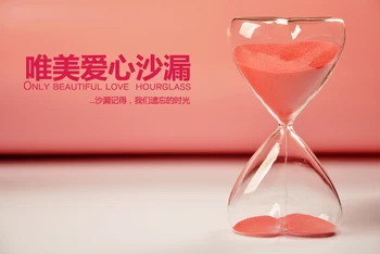 Reloj de arena en forma de amor, calculadora de 15 minutos, regalo creativo para novia