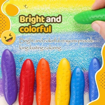 Renkli Fıstık Boya Kalemi Yıkanabilir çizim seti Çocuklar Balmumu Kalemler Yağ Pastel çocuk Boya Fırçası Hediye Kutusu Graffiti Doodle Oyuncaklar