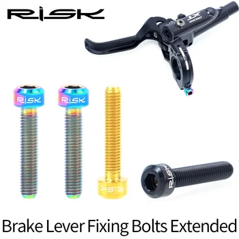 RISK 2 adet m5x25mm Titanyum Alaşımlı MTB Bisiklet Fren Kolu Sabit Vidalar Dağ Bisikleti Genişletilmiş Frenler Kolu Kelepçe Halkası Sabit Cıvata