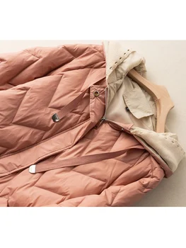 SEDUTMO Uzun Kış Ördek şişme ceket kadınlar Kapitone Sıcak Boy Kalın kapüşonlu ceket Moda Rahat Patchwork Sonbahar ED1799