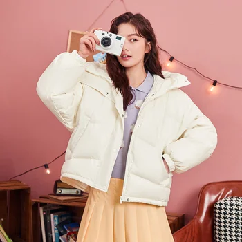 SEMIR 90 % Aşağı Ceket Rüzgar Geçirmez Kış kapüşonlu ceket Sıcak Kadın Kar Giyim Gevşek Uzun Kadın uzun kaban