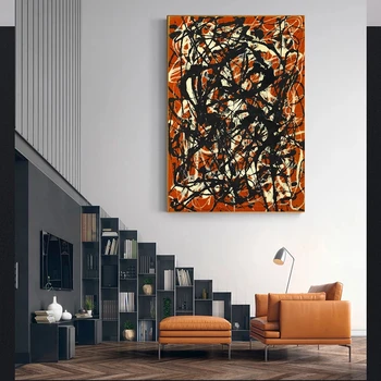 Soyut Sanat Ser Form Jackson Pollock Tuval Baskılar Boyama Modern sanat resmi Duvar Dekor Ev Dekorasyon için