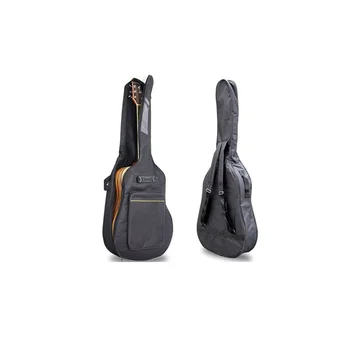Su geçirmez Gitar Çantası Çift Kayış Yastıklı Siyah Gitar Çantası Sırt Çantası Omuz Askısı ile Klasik Gitar Çantası 36/39/41 inç