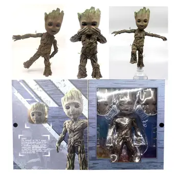 Sıcak Oyuncaklar 1: 1 Marvel Guardians Galaxy Groot Avengers Sevimli Bebek Ağacı Adam Eklemler Hareketli BJD aksiyon figürü oyuncakları