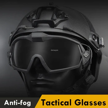 Taktik Savaş Gözlük 2 Değiştirilebilir Lens, Anti-Sis Askeri Airsoft Gözlük Rüzgar Geçirmez Motosiklet Avcılık Wargame Gözlük