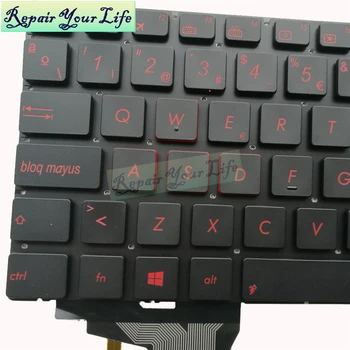 Tamir Size Hayat Laptop klavye için ASUS GL552 GL552VL GL552VW GL552VX GL552JX SP klavye İspanya düzeni kırmızı aydınlatmalı Yeni