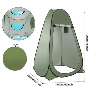 Taşınabilir duş çadırı Pop Up Pod Gizlilik Soyunma Odası Kolay Kurulum Kamp Tuvalet Soyunma Odası Açık Kamp Plaj