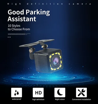 Ters Kamera Dikiz Araba Kızılötesi Gece Görüş İle Led 4/8/12 LED Sürüm Yedekleme Su Geçirmez HD Görüntü