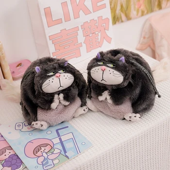 Tokyo Disney Lucifer Kedi Paket Cep peluş oyuncak Bebek Kawaii Kozmetik Çantaları Külkedisi Kötü Üvey Anne Pet Kedi Kibirli Lucifer