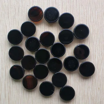 Toptan 20 adet/grup Moda kaliteli Doğal siyah oniks yuvarlak cabochon 20mm boncuk takı aksesuarları yapımı için ücretsiz