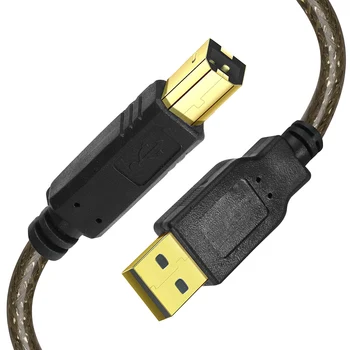 Uzatma Yazıcı kablo USB 2.0 A Erkek B Erkek Bilgisayar Tel kablo kordonu Dönüştürücü Bağlantı Hattı PC Laptop için DQ
