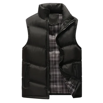 Varsanol Erkekler Kış Yelek Ceket Streetwear Kolsuz Sıcak Ceket Polyester Erkek Giyim 2020 Büyük Boy Yelek Ceket Homme M-4XL
