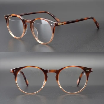 Vintage Kalite Asetat gözlük kare klasik yuvarlak kare gözlük kadın erkek orijinal kutusu dava reçete lens ücretsiz gemi