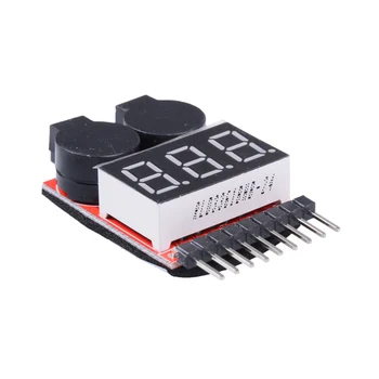 Voltaj alarmı 3.7-30V 1-8S Lipo / Li-ion / LiMn / Li-Fe Pil voltmetre Alçak Gerilim Sesli Alarm düşük basınç uyarısı