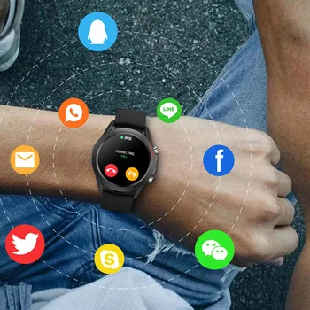 Xiaomi Yeni Erkekler Akıllı İzle Kadınlar İçin Android IOS Kan Basıncı nabız monitörü Su Geçirmez Çok Fonksiyonlu Spor Smartwatch