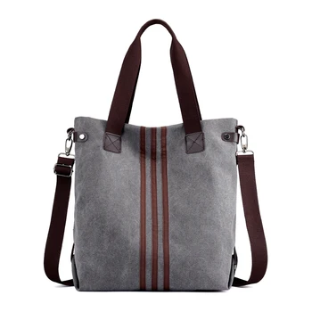 Yeni basit büyük kapasiteli tasarım tuval kadın askılı çanta moda kız çanta omuzdan askili çanta günlük alışveriş çantası