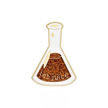 Yeni Bilim Erlenmeyer Flask Pin Kimya Laboratuvar Şişesi test tüpü Emaye Broş Yaka Rozeti Bilim Adamı Doktor Hemşire Arkadaş Hediye