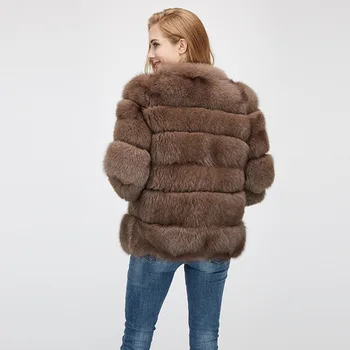Yeni Kadın Kış Lüks Faux Fox Kürk Ceket İnce Uzun kollu yaka ceket Faux Kürk Ceket Dış Giyim Kadın Sahte Kürk Palto yelek