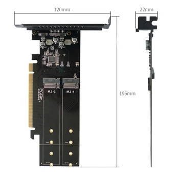 Yeni Pcıe M2 Adaptör Kartı Pcıe X16 4 Port M2 NVME M Anahtar SSD Dönüştürücü M. 2 PCI Express X16 Adaptörü RAID Genişletme Kartı