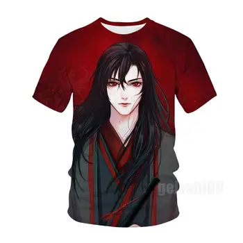 Yeni Yaz Erkek Kadın T Shirt Anime Mo Dao Zu Shi Wei Wu Xian Cosplay 3D Baskılı T-shirt Harajuku Büyük Boy Erkek Streetwear Tops