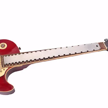 Çentikli Gitar Boyun Düz Kenar Paslanmaz Çelik Luthier Aracı Gümüş Gitar Aksesuarları ve Parçaları