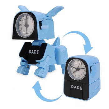 Öğrenci hediye Sevimli Çocuk Çocuklar Mini çalar saat Karikatür Robot Köpek Masa Saati Komik Geri Dönüşümlü Oyuncak Yatak Odası Uyandırma Saati İğne Saati