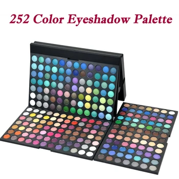 Ücretsiz Kargo Profesyonel 252 Renk Göz Farı Paleti Pigment Su Geçirmez Göz Farı Paletleri Kadın Makyaj Kozmetik Makyaj Gözler